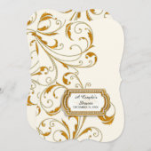 カップルのブライダルシャワーグラムオールドハリウッドリージェンシー 招待状 (正面/裏面)