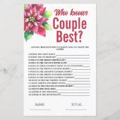 カップルのブライダルシャワーゲームを知っているポインセチア (正面)