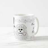 カップルのマグを結婚するどくろ印 コーヒーマグカップ (正面右)