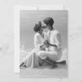 カップルのミニマル写真優雅な結婚式 招待状 (裏面)