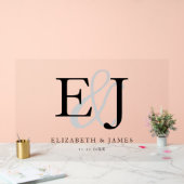 カップルのモノグラムイニシャルエレガントな結婚式のサイン アクリルサイン (ウェディング)