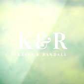 カップルのモノグラムミニマルシンプルリストホワイトネームプレート ウィンドウサイン (シート3)