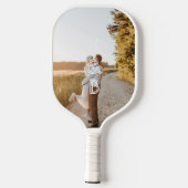 カップルのモノグラム写真 ピックルボールラケット (裏面)