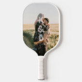 カップルのモノグラム写真 ピックルボールラケット (正面)