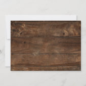 カップルのリハーサル前結婚にブリュウ素朴 招待状 (裏面)