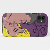 カップルのレトロのキス Case-Mate iPhoneケース (裏面(横))