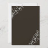 カップルのロマンチックな写真と緑 招待状 (裏面)