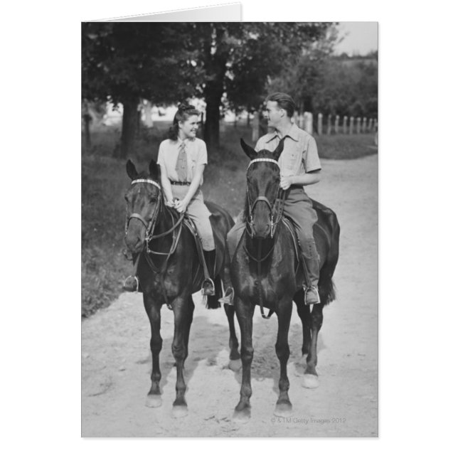 カップルの乗馬馬 (正面)