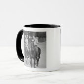 カップルの乗馬馬 マグカップ (正面左)