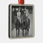 カップルの乗馬馬 メタルオーナメント (右)