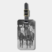 カップルの乗馬馬 ラゲッジタグ (正面縦)