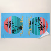 カップルの休暇アイディア ビーチタオル (正面)