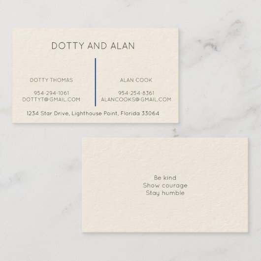 カップルの個人通話/名刺 名刺 (正面/裏面)