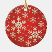 カップルの円のオーナメントのための私達の初めてのクリスマス セラミックオーナメント (正面)