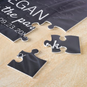 カップルの写真すべてが始まったパーソナライズされた場所 ジグソーパズル (側面)