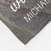 カップルの写真すべてが始まったパーソナライズされた場所 フリースブランケット (角)