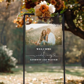 カップルの写真とウェディングウェルカムアクリルの看板 アクリルサイン