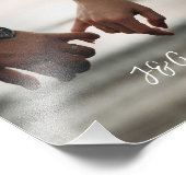 カップルの写真と名前をカスタマイズする フォトプリント            (角)