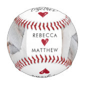 カップルの写真のスクリプトより良い一緒にバレンタイン 野球ボール (正面)