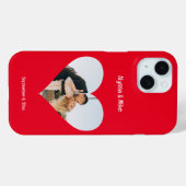 カップルの写真をハートパーソナライズされた新婚 Case-Mate iPhoneケース (裏面 (横))