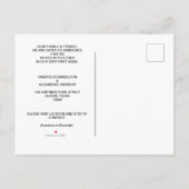 カップルの写真を一緒に移動パーソナライズされた 案内ポストカード (裏面)