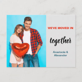 カップルの写真を一緒に移動パーソナライズされた 案内ポストカード