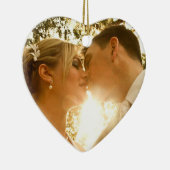 カップルの写真クリスマスオーナメント記念品 セラミックオーナメント (右)