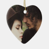 カップルの写真クリスマスフォトオーナメントKeepsake セラミックオーナメント (右)