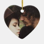 カップルの写真クリスマスフォトオーナメントKeepsake セラミックオーナメント (正面)