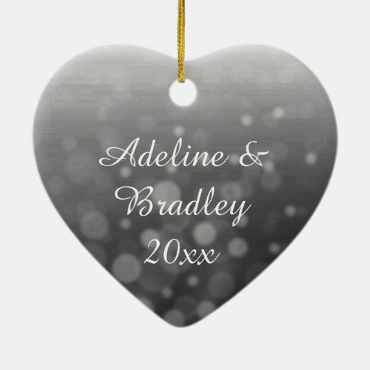 カップルの写真クリスマスフォトオーナメントKeepsake セラミックオーナメント (裏面)