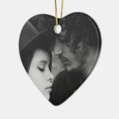 カップルの写真クリスマスフォトオーナメントKeepsake セラミックオーナメント (左)