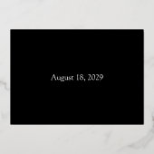 カップルの写真入りSave the Date 箔招待状 (裏面)