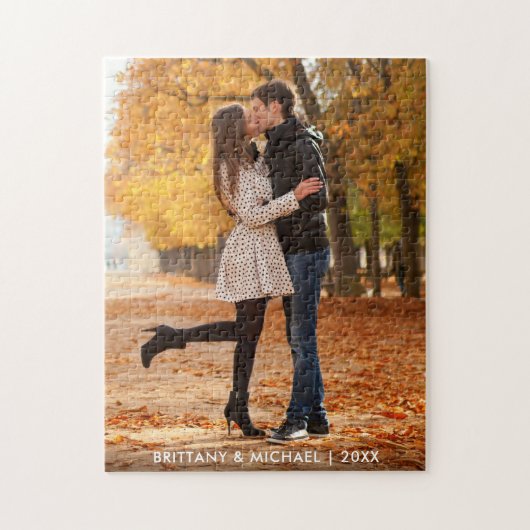 カップルの写真名と年 ジグソーパズル (縦)