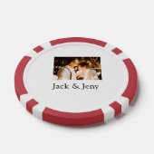 カップルの写真名バレンタイン恋愛ロマンチック ポーカーチップ (シングル)