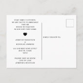 カップルの写真家の引越し告知 ポストカード (裏面)