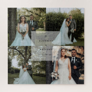 カップルの写真結婚コラージュの作成 ジグソーパズル