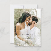 カップルの写真結婚名に空白の感謝 サンキューカード (正面)