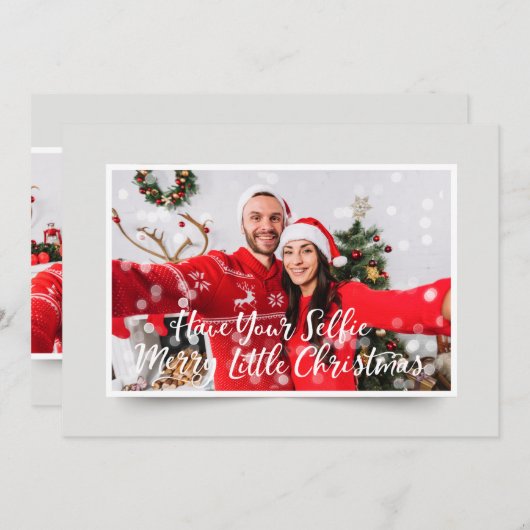 カップルの写真 | 休日おもしろいの挨拶 シーズンカード (正面/裏面)