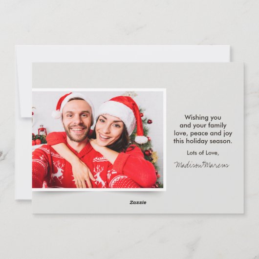 カップルの写真 | 休日おもしろいの挨拶 シーズンカード (裏面)