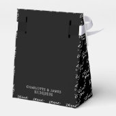 カップルの写真 |白と黒結婚の両方に感謝 フェイバーボックス (裏面サイド)