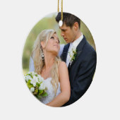 カップルの初めてのクリスマスのオーナメント|のモノグラム セラミックオーナメント (右)