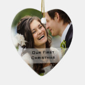 カップルの初めてのクリスマスのオーナメント|の写真 セラミックオーナメント (右)