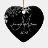 カップルの初めてのクリスマスのオーナメント|の写真 セラミックオーナメント (裏面)