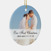 カップルの初めてのクリスマスのオーナメント|の写真 セラミックオーナメント (右)