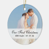 カップルの初めてのクリスマスのオーナメント|の写真 セラミックオーナメント (左)