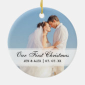 カップルの初めてのクリスマスのオーナメント|の写真 セラミックオーナメント (裏面)