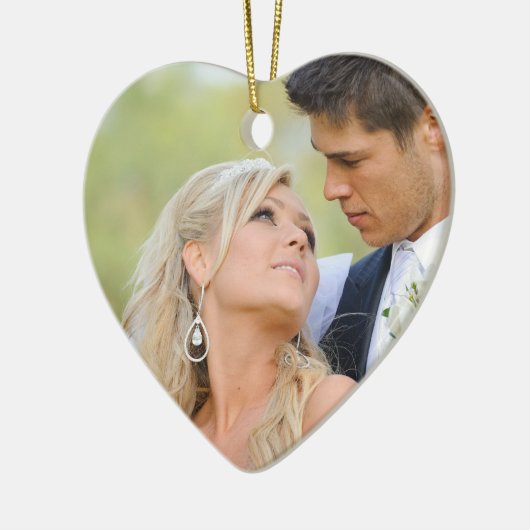 カップルの初めてのクリスマスのオーナメント|の黒板 セラミックオーナメント (左)