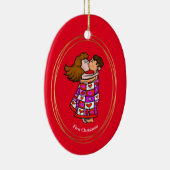 カップルの初めてのクリスマスオーナメント セラミックオーナメント (右)