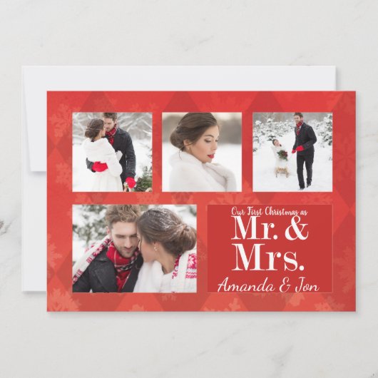 カップルの初めてのクリスマス写真クリスマスカード シーズンカード (正面)