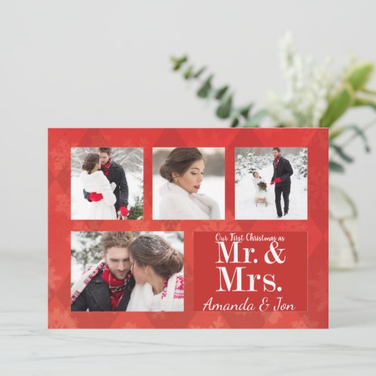 カップルの初めてのクリスマス写真クリスマスカード シーズンカード